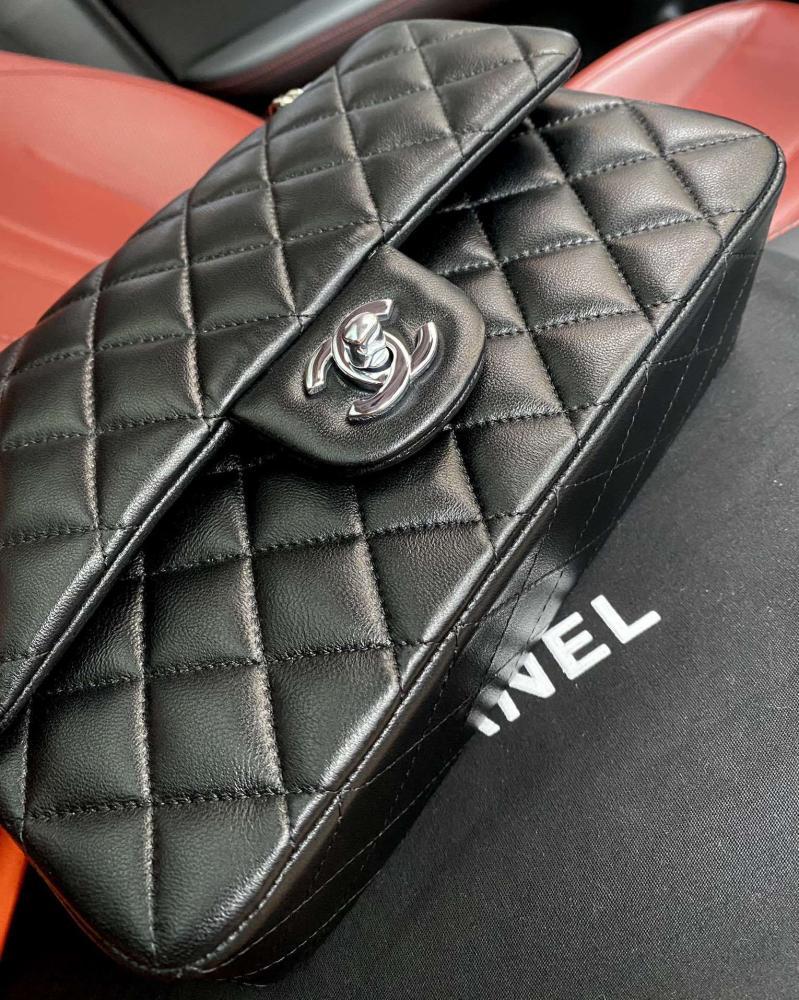 Lambskin Top Handle Bag