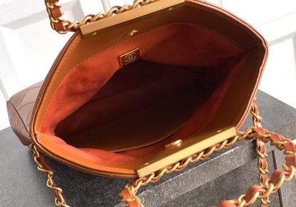 Gold Top Handle Bag