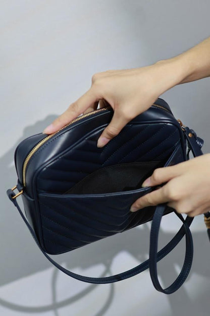 Modern Refined Calfskin Shoulder Bag