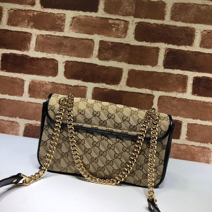 Gold Leather Shoulder Bag