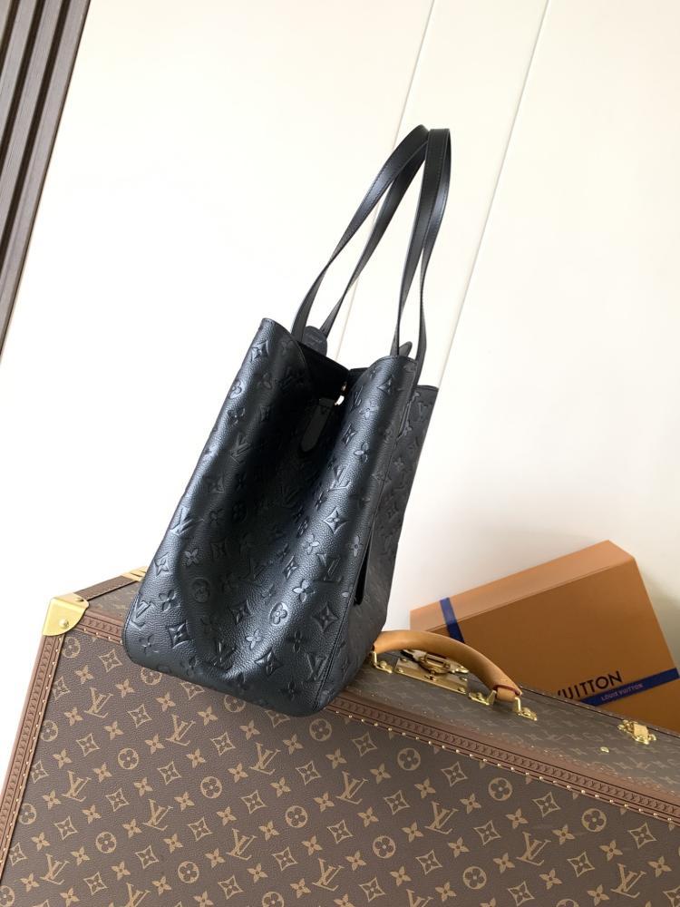 Brown Monogram Leather Hobo Bag