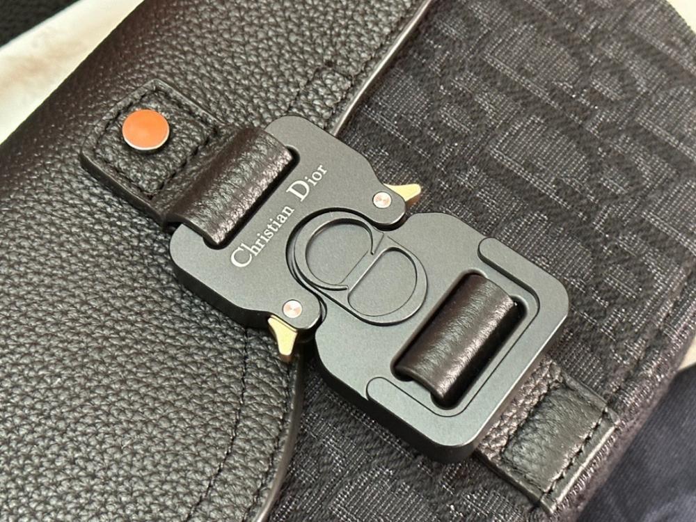 Saddle Grey Calfskin Shoulder Bag