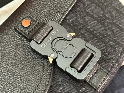 Saddle Grey Calfskin Shoulder Bag