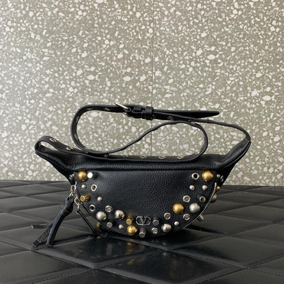 Studded Leather Crossbody Bag