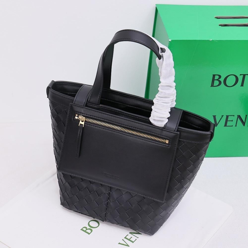 Luxury Refined Woven Leather Top Handle Bag