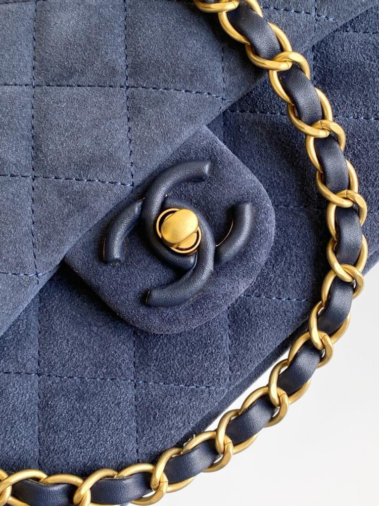 Classic Gold Leather Shoulder Bag