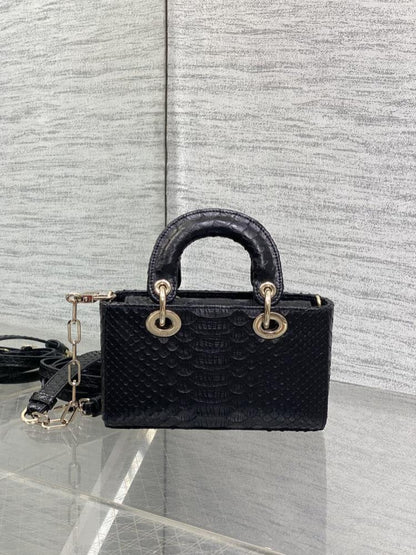 Refined Leather Top Handle Bag