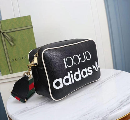 Classic Refined Black Woven Leather Shoulder Bag
