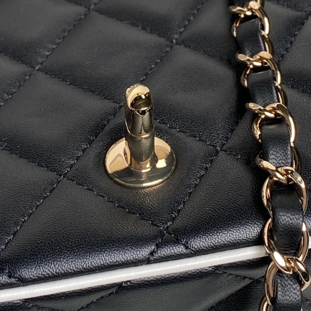 Gold Leather Top Handle Bag