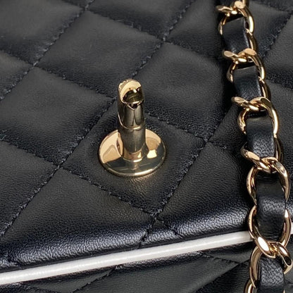 Gold Leather Top Handle Bag