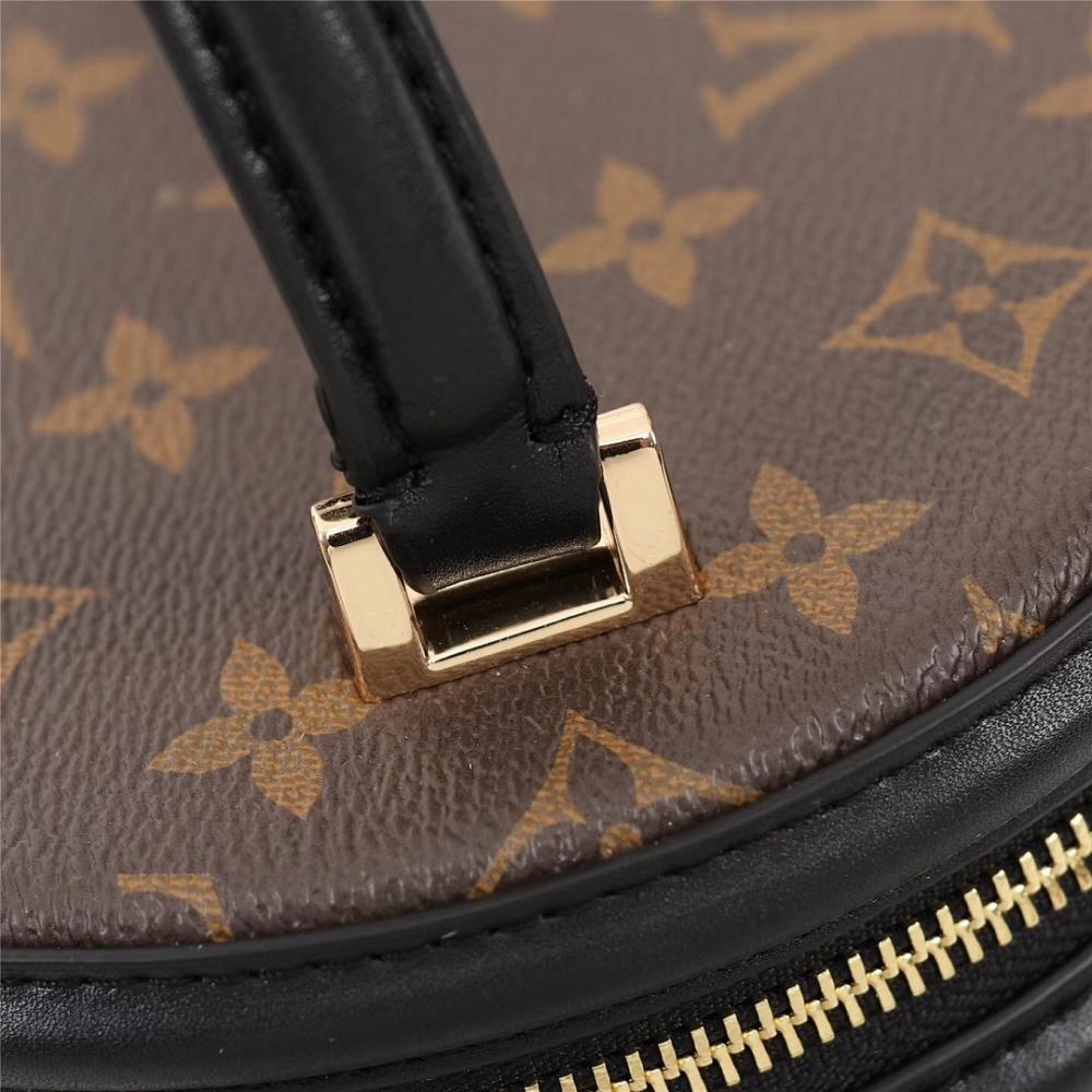 Italian-Inspired Stylish Monogram Leather Bucket Bag