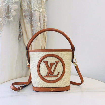 Modern Italian-Inspired Woven Raffia Tote Bag