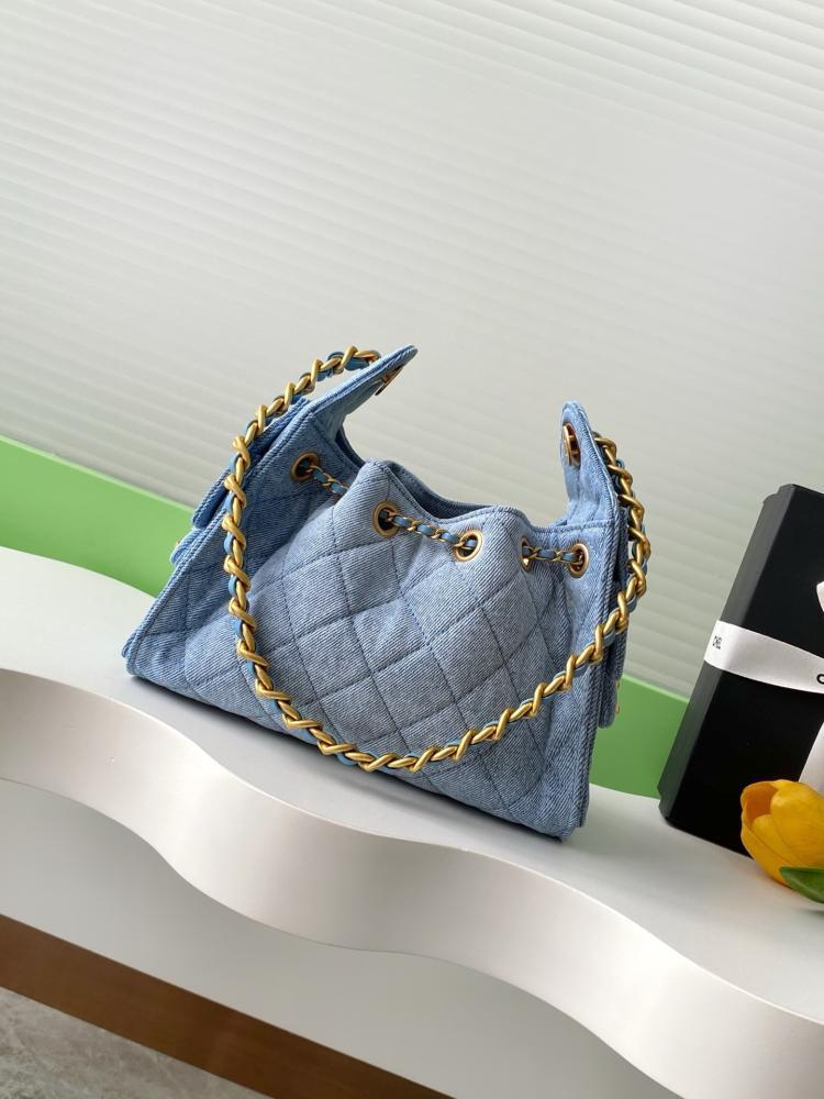 Denim Bucket Bag