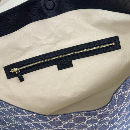 Denim Top Handle Bag