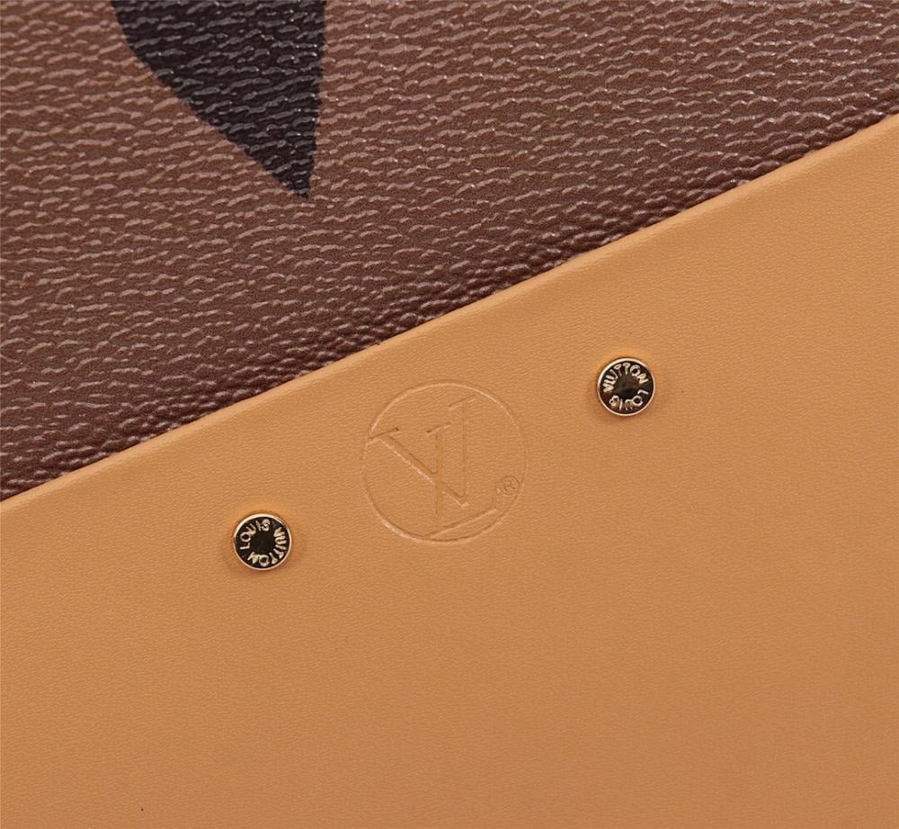 Stylish Refined Monogram Leather Shoulder Bag