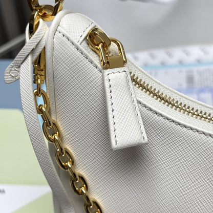 Saffiano Leather Hobo Bag