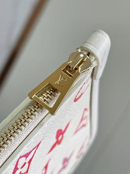 Alma Red Printed Leather Shoulder Bag