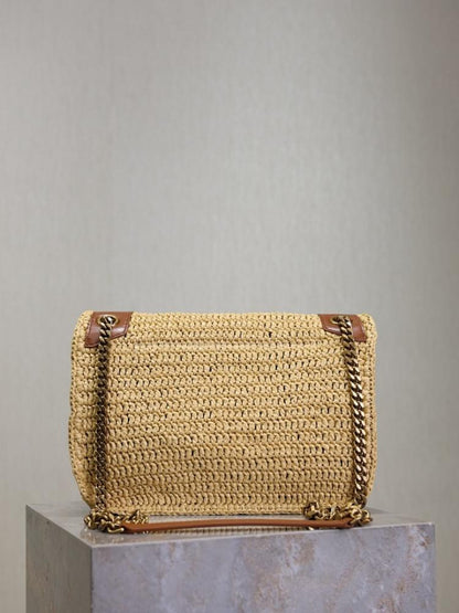 Niki Raffia Top Handle Bag