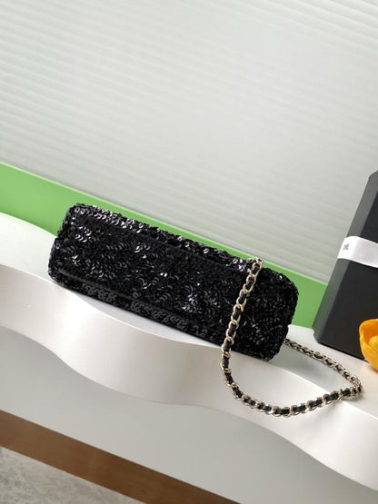 Mini Kelly Shopping Bag with Sequins