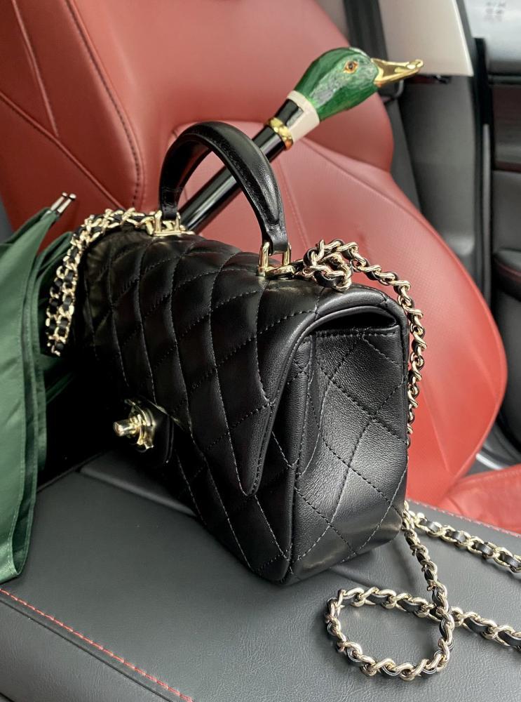 Leather Top Handle Bag