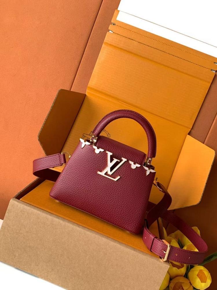 Monogram Leather Top Handle Bag