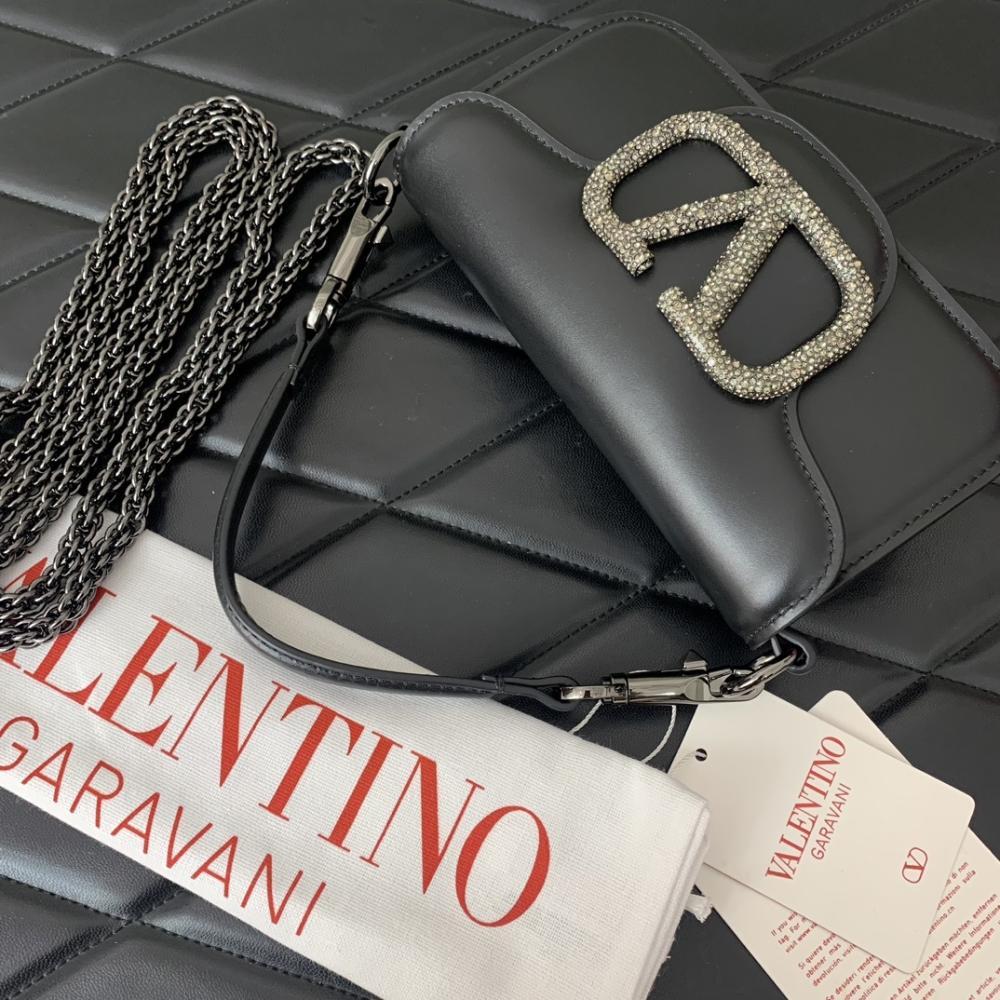 Crystal-Embellished Calfskin Top Handle Bag