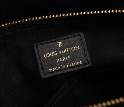 Stylish Refined Gold Monogram Leather Shoulder Bag