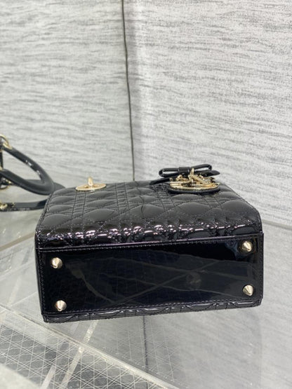 Lady My ABC Bag in Black Cannage Patent