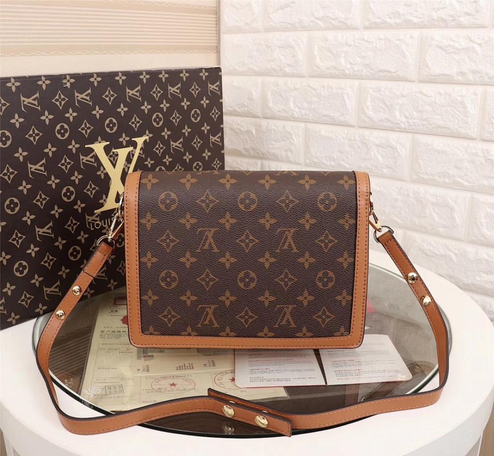 Luxury Stylish Monogram Leather Top Handle Bag