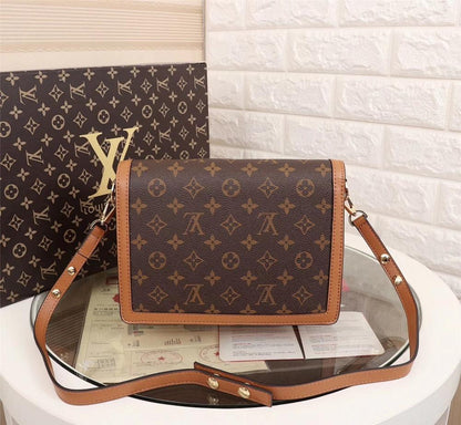 Luxury Stylish Monogram Leather Top Handle Bag