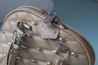 Classic Modern Studded Lambskin Shoulder Bag
