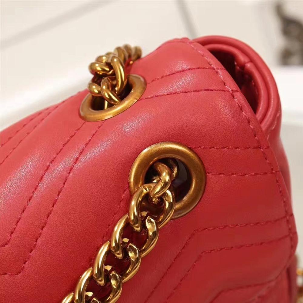 GG Marmont Quilted Lambskin Shoulder Bag