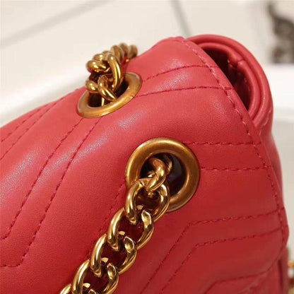 GG Marmont Quilted Lambskin Shoulder Bag