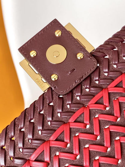 Woven Leather Shoulder Bag