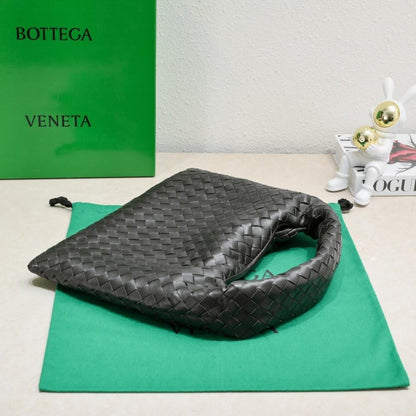 Woven Leather Top Handle Bag