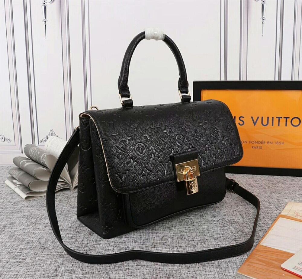 Modern Stylish Pink Monogram Leather Shoulder Bag