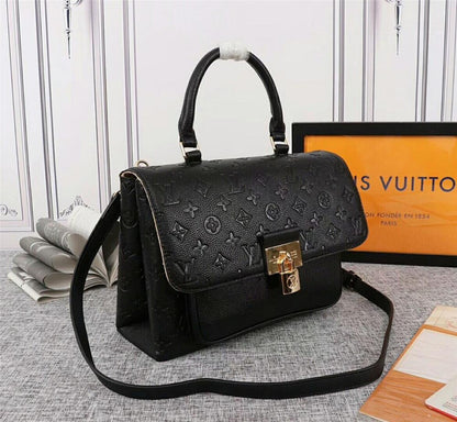 Modern Stylish Pink Monogram Leather Shoulder Bag
