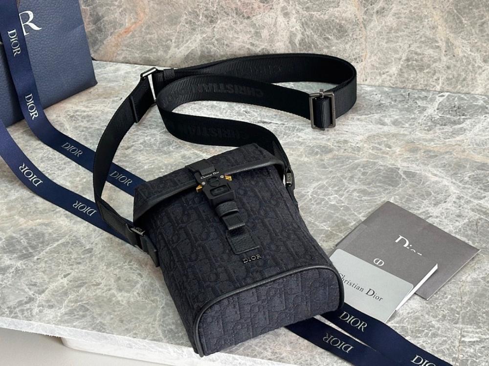 Modern Black Printed Calfskin Shoulder Bag