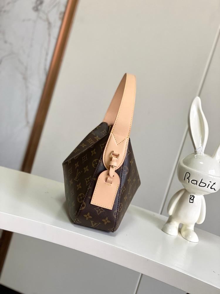 Modern Italian-Inspired Monogram Calfskin Top Handle Bag