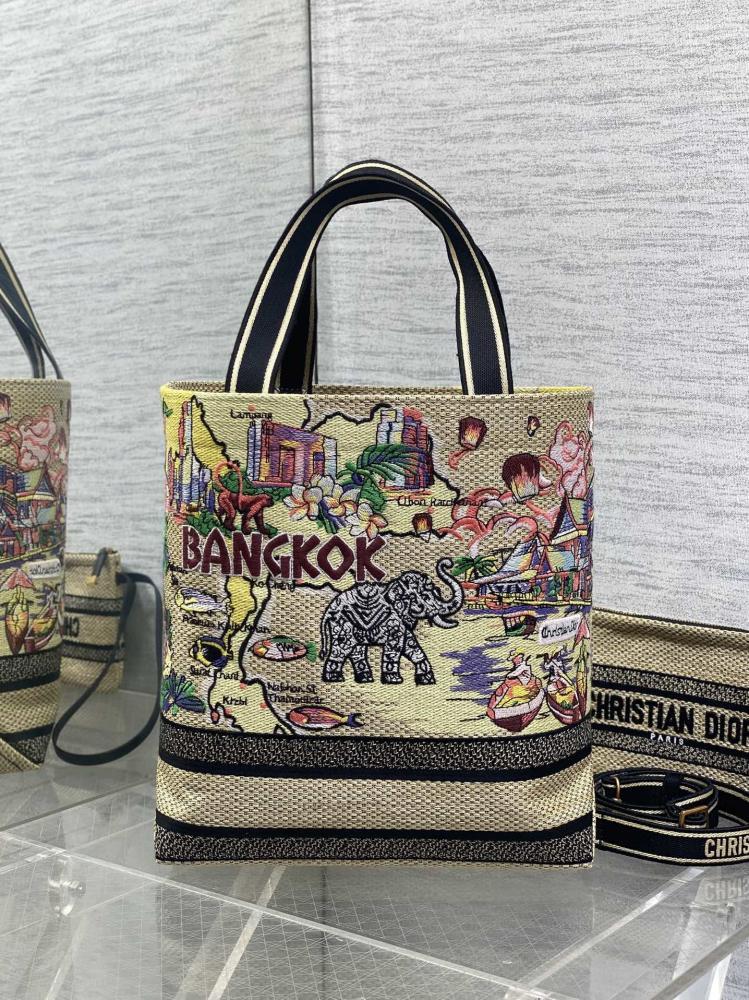 Embroidered Top Handle Bag