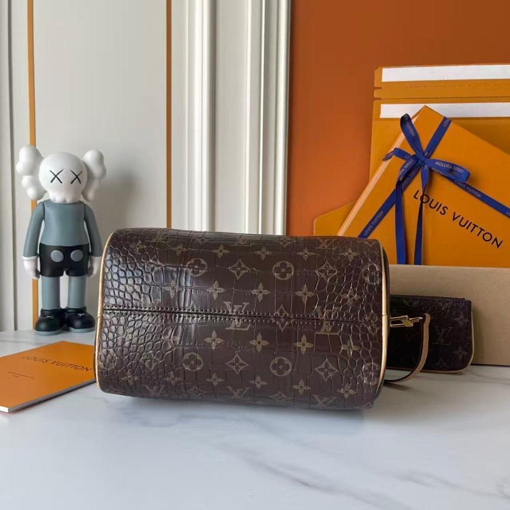 Classic Premium Monogram Leather Shoulder Bag