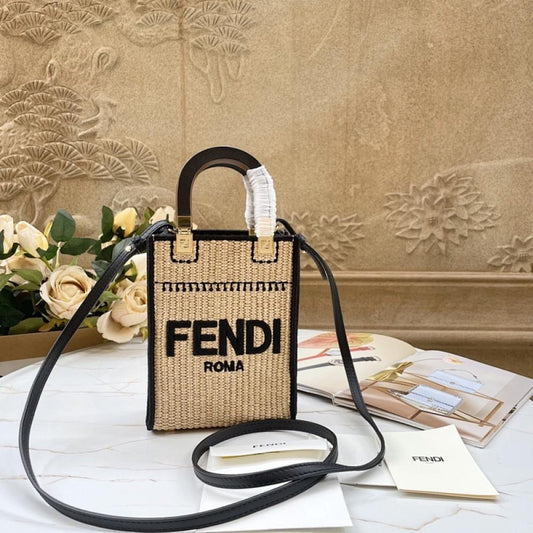 Embroidered Top Handle Bag