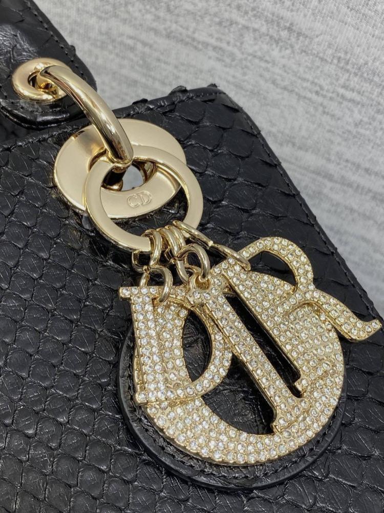 Mini Lady Bag in Black Python