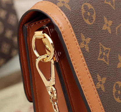 Stylish Premium Monogram Leather Top Handle Bag