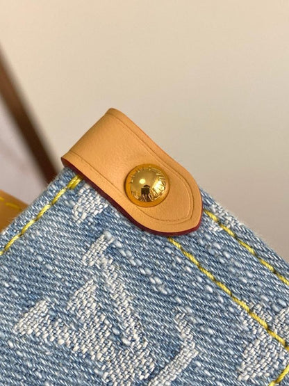 Elegant Stylish Blue Woven Denim Shoulder Bag