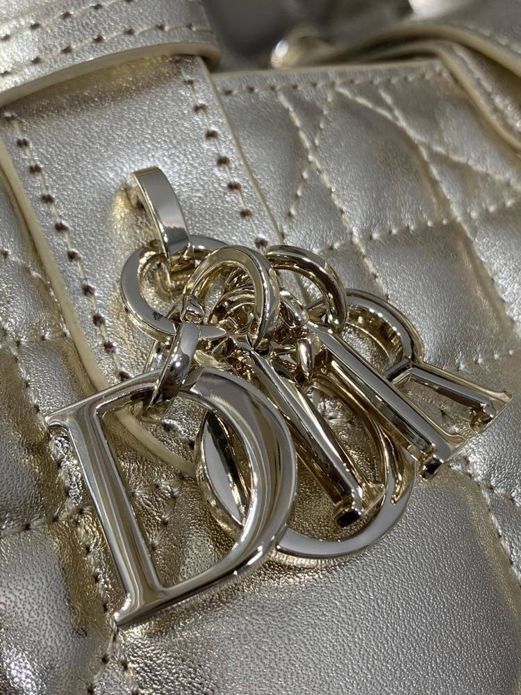 Practical Gold Calfskin Top Handle Bag