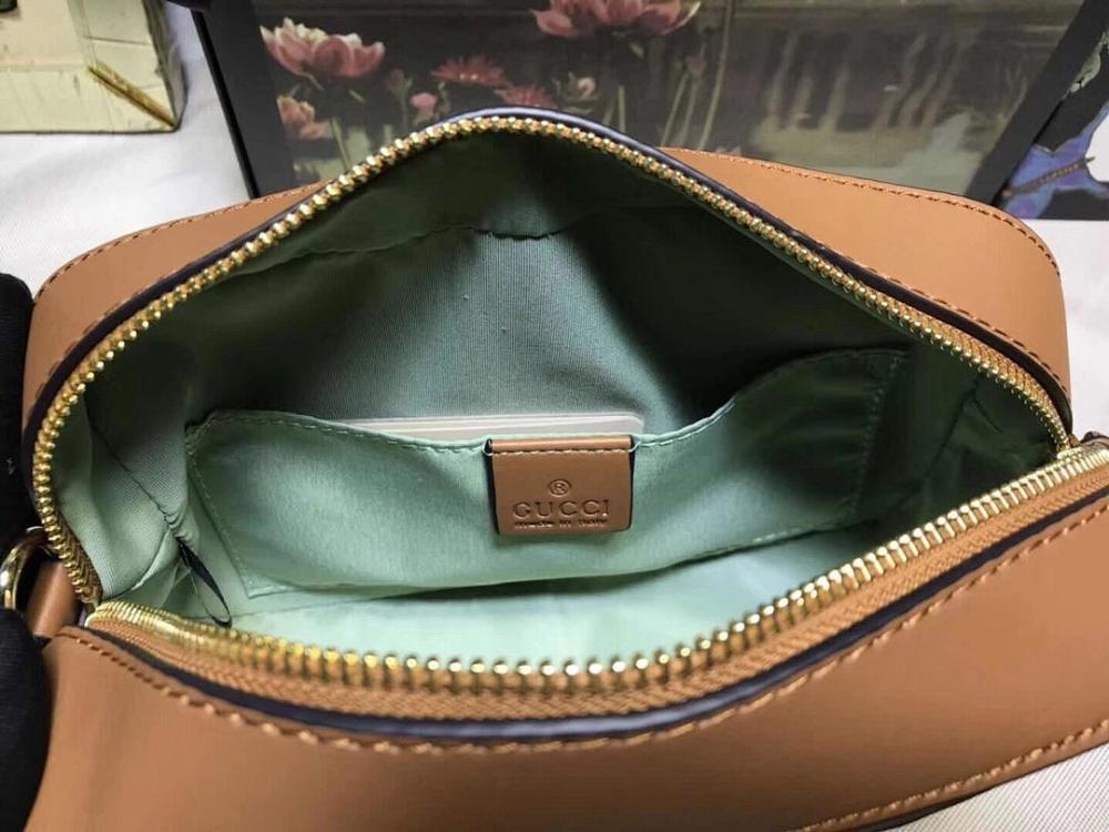 Ophidia Brown Nylon Shoulder Bag