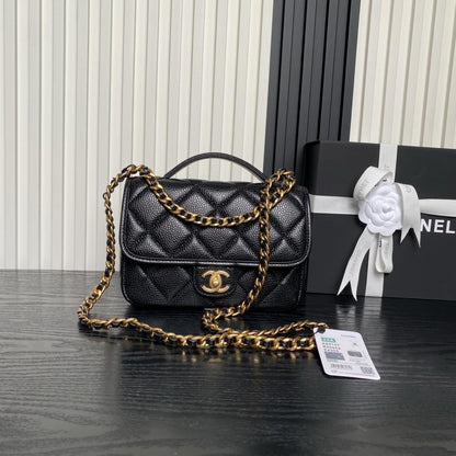 Gold Leather Shoulder Bag