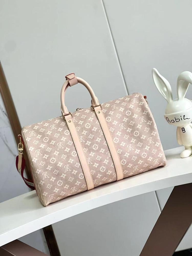 Keepall Monogram Leather Travel Bag
