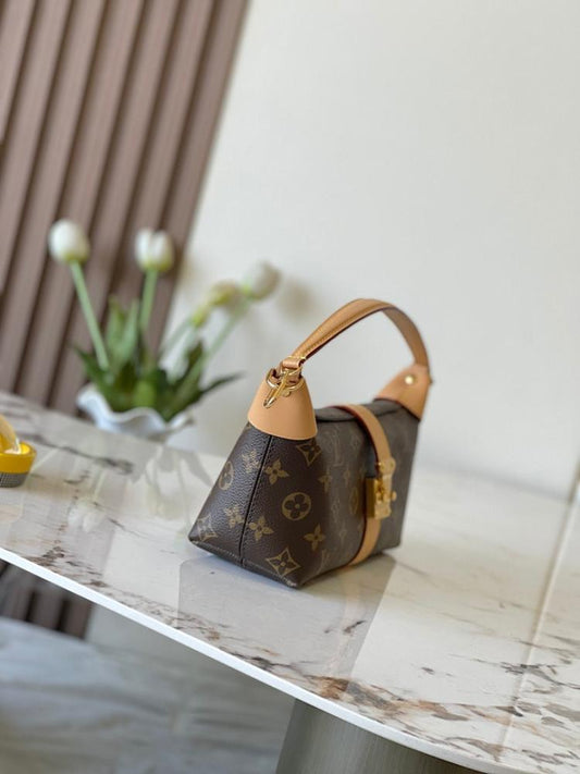 Modern Premium Monogram Leather Shoulder Bag